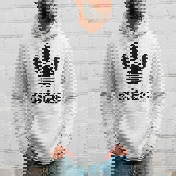 【バックプリント・背中側】Asides アシデス 足です。肉球です。【変なtシャツ屋】スポーツ ブランド パロディ 面白 長袖tシャツ パーカー 彼への贈り物