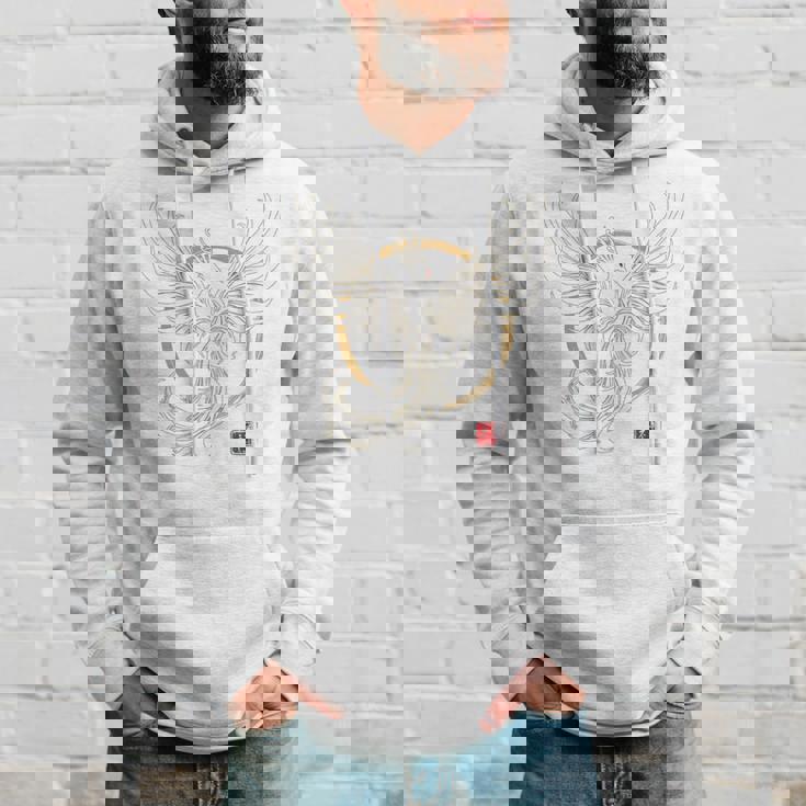 【背中側デザイン】日本文化 鳳凰デザイン 幸運を願うお守り パーカー 彼への贈り物