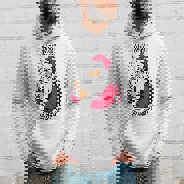 おもしろい親愛なるサンタさん、コーヒーを持ってきてクリスマスクリスマス パーカー 彼への贈り物