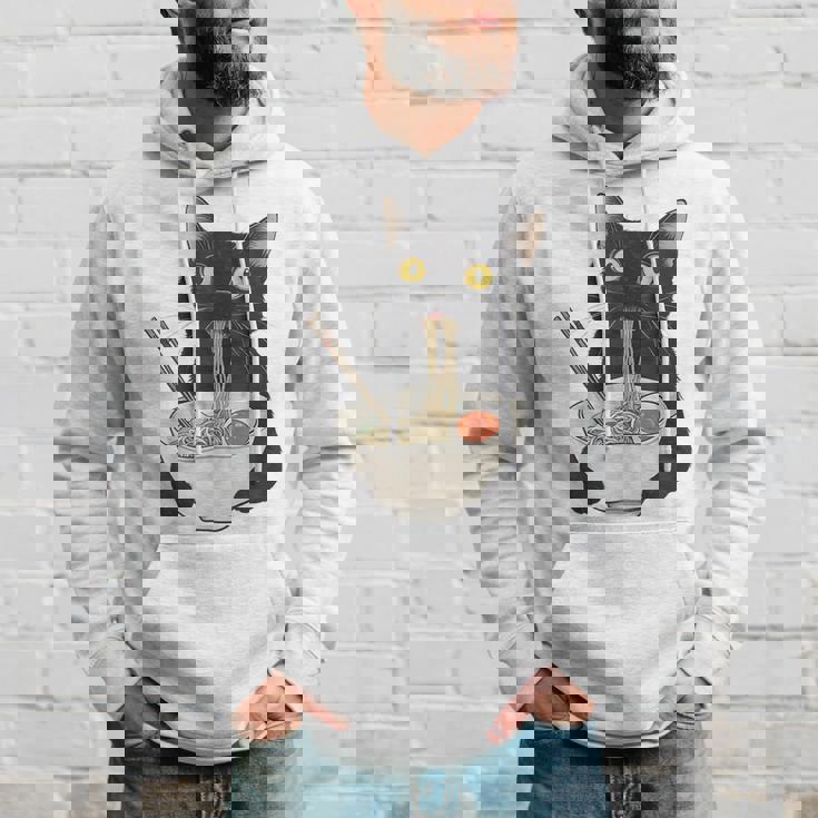 おもしろ猫 食べる 麺 ラーメン 日本猫 食べる 麺 パーカー 彼への贈り物