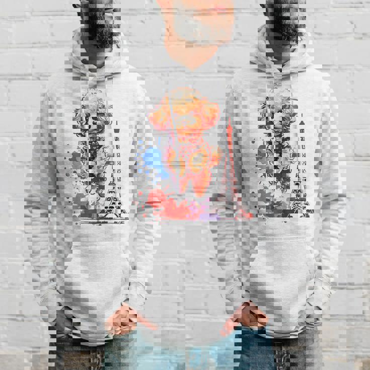 かわいい フランス パリ エッフェル塔 トイプードル パリ ジャンプ 子犬 パーカー 彼への贈り物