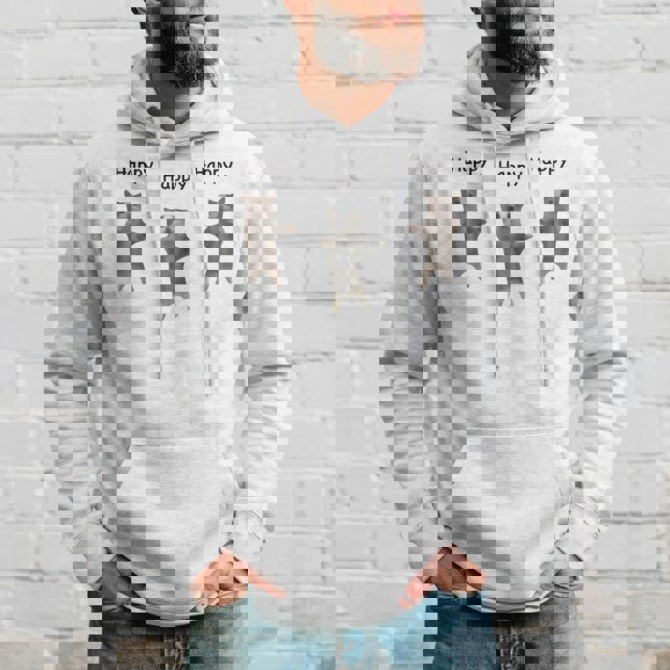 かわいいジャンピング ハッピーキャット ミーム トレンド ファニー パーカー 彼への贈り物