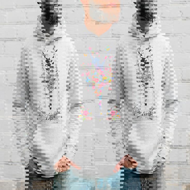 かわいい花柄バレリーナ 春の花 バレエダンサー パーカー 彼への贈り物