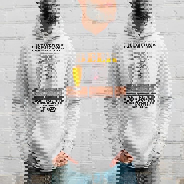 ただビール飲みたい&吊るしw おれのシベリアンハスキー パーカー 彼への贈り物