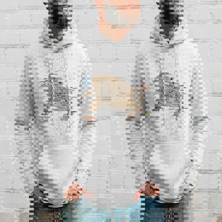 ひげを生やしたドラゴン、バルタゲーム、フトアゴヒゲトカゲ、ポゴナとくつろぐ 長袖tシャツ パーカー 彼への贈り物