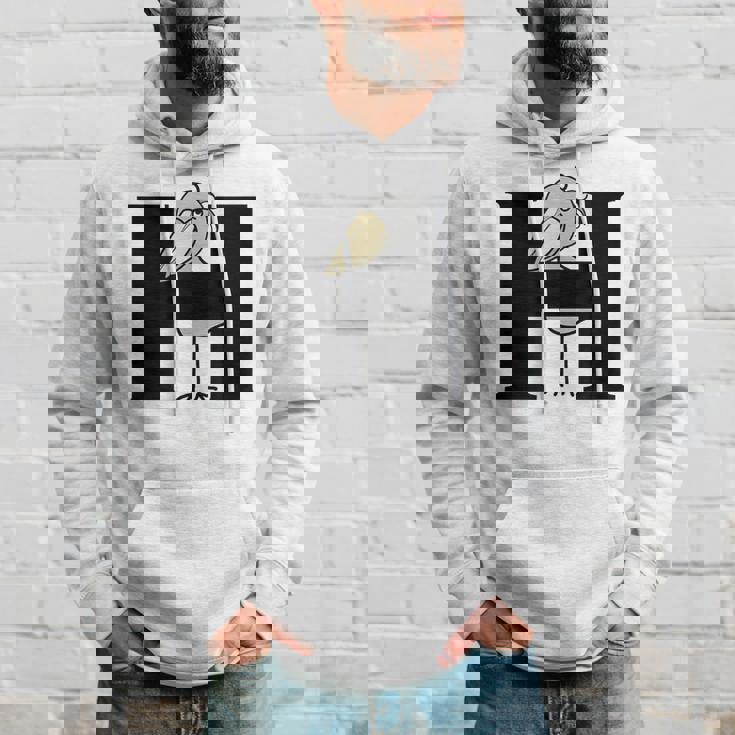 みんな大好きハシビロコウ 動かない鳥 はしび郎クラブ Hアルファベット ロゴ パーカー 彼への贈り物