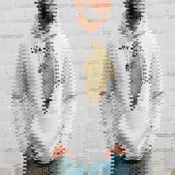 アニマルプリント 驚いたマーモット ドット絵 ピクセルアート 面白い 動物 ミーム パーカー 彼への贈り物