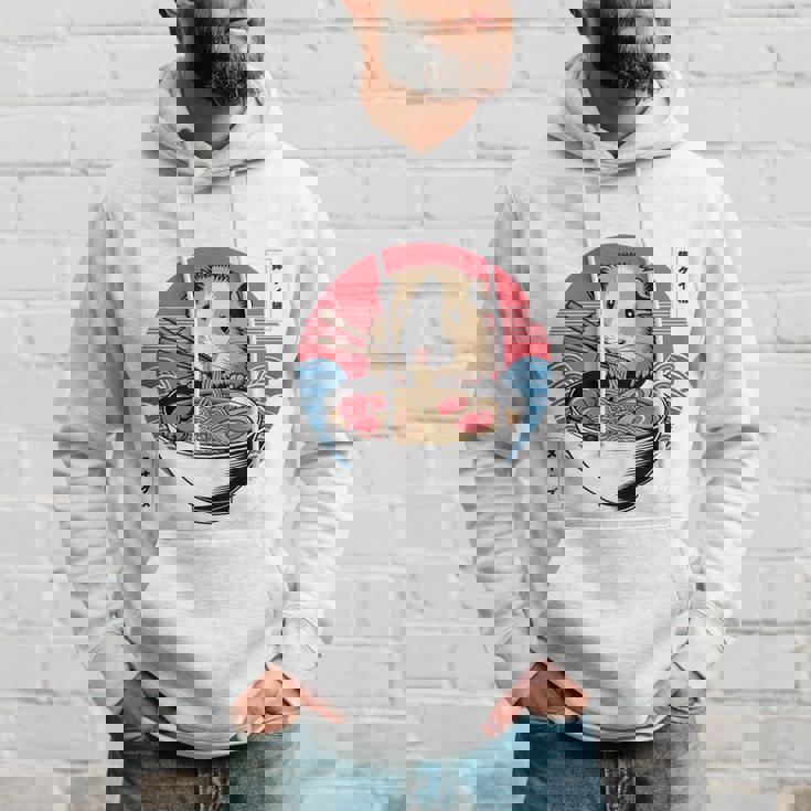 アニメ モルモット 漫画 カワイイ ねこ 日本のラーメン モルモット 長袖tシャツ パーカー 彼への贈り物