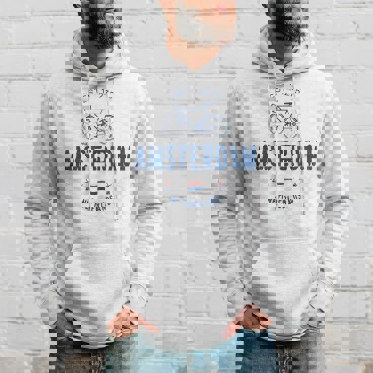 アムステルダム バイク シティ アムステルダム バイクタウン オランダの国旗 パーカー 彼への贈り物