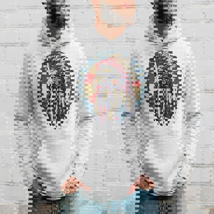 アメリカンイーグル チーフ インディアン ヘッドドレス ネイティブイーグル 長袖tシャツ パーカー 彼への贈り物