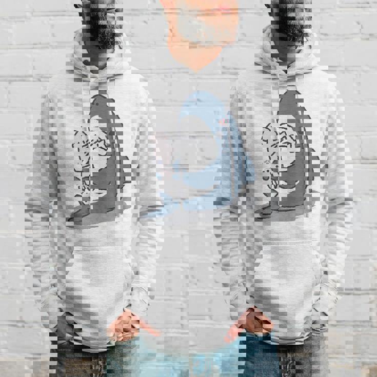 イカを噛み切ることができないサメ パーカー 彼への贈り物