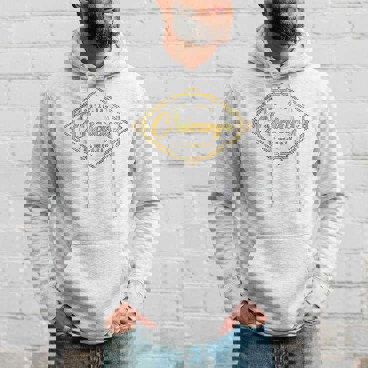 イリノイ州シカゴ-イリノイ州シカゴスタイル 長袖tシャツ パーカー 彼への贈り物