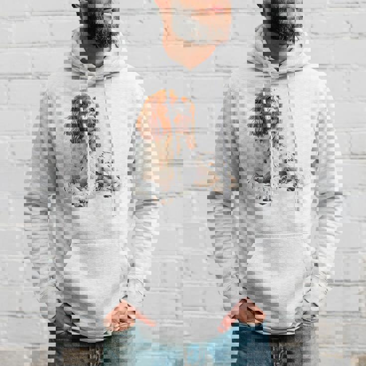 イングリッシュセッター 犬 モチーフ ペット アートワーク イングリッシュセッター パーカー 彼への贈り物