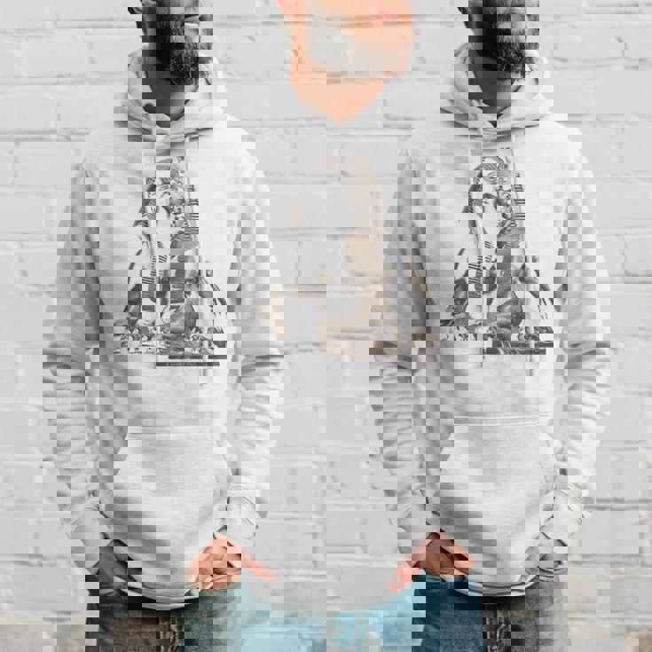 エジプト スフィンクス 神秘 ラムセス バックプリント パーカー 彼への贈り物