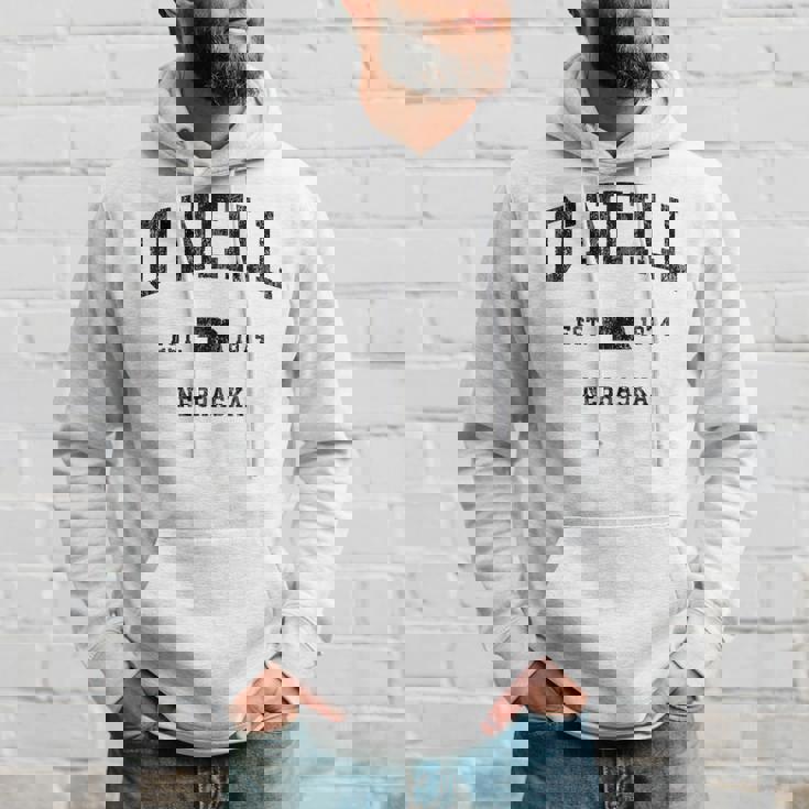 オニール ネブラスカ Ne ビンテージ アスレチック ブラック スポーツデザイン パーカー 彼への贈り物