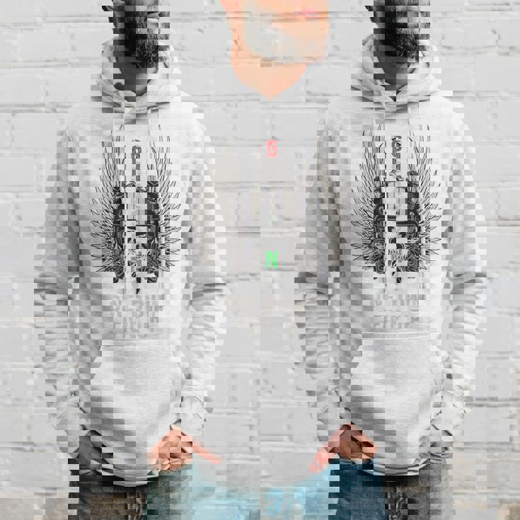 オートバイのギアシフト 1 ダウン 5 アップ バイカー スカル 背面 パーカー 彼への贈り物