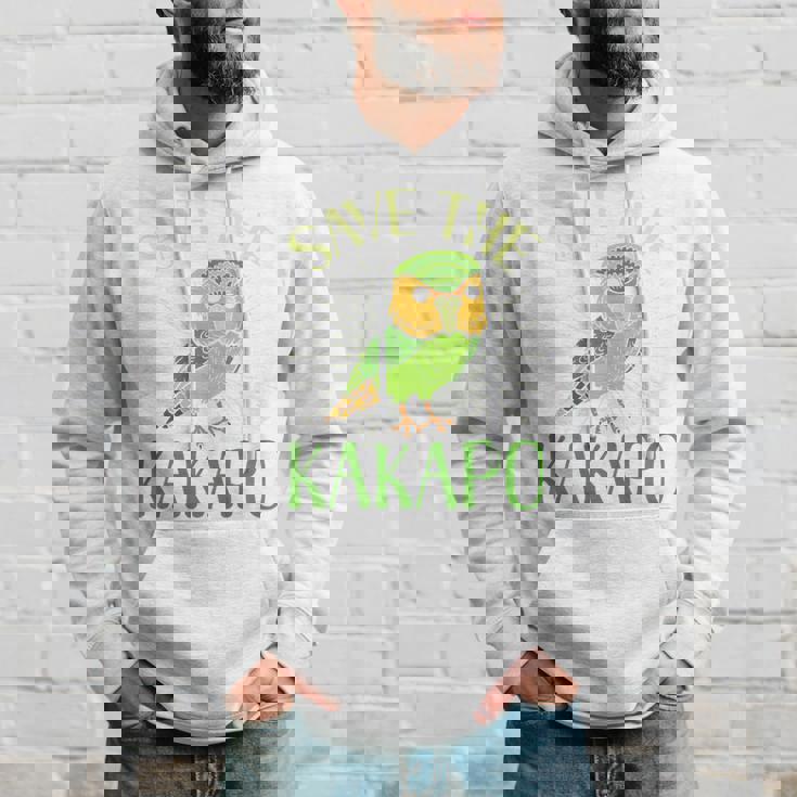 カカポ絶滅危惧保全啓発鳥を救え 長袖tシャツ パーカー 彼への贈り物