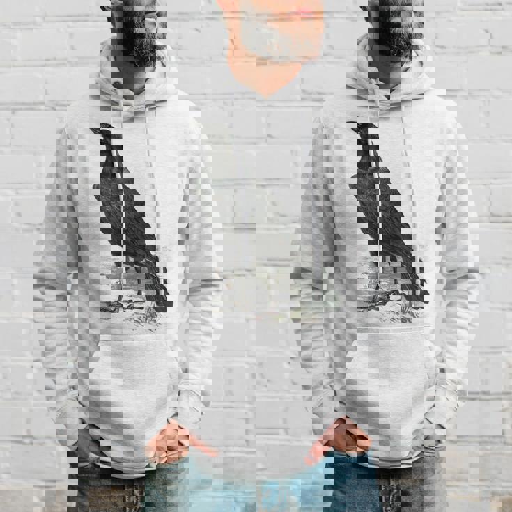 カラス ビンテージ イラスト カラス パーカー 彼への贈り物