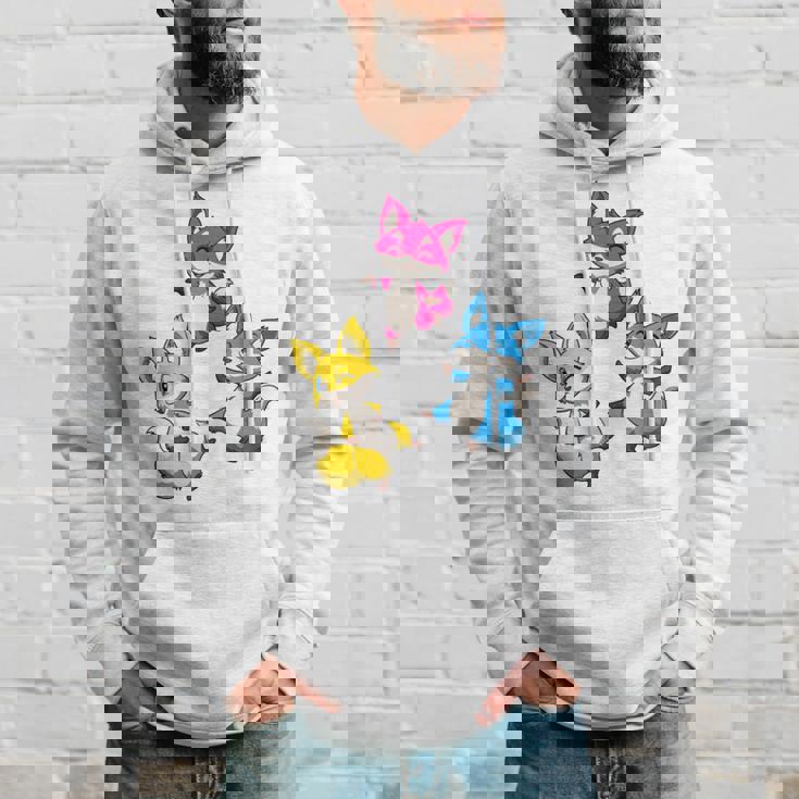 カワイイ・パンセクシュアル・プライド・フォックス 長袖tシャツ パーカー 彼への贈り物