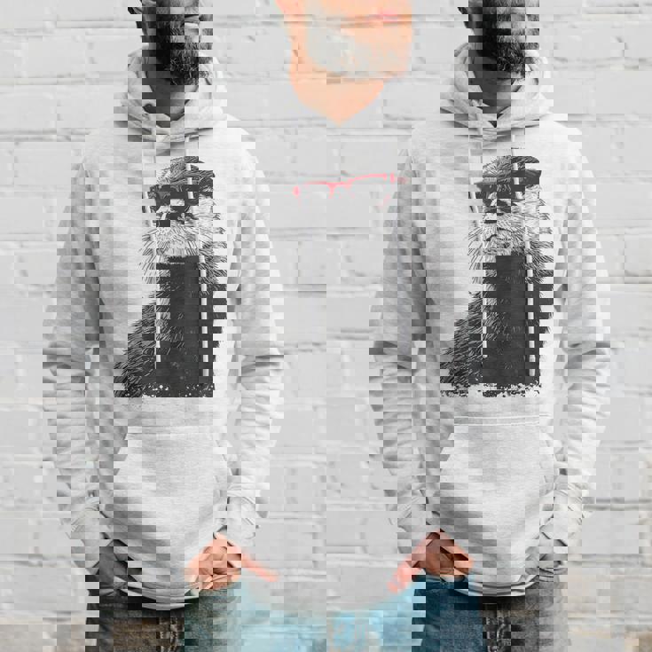 カワウソ アニマル柄 動物園 図面 イラスト 顔 カワウソ パーカー 彼への贈り物