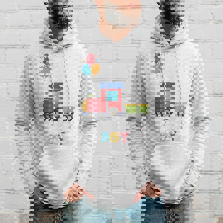 キッズ かっこいいチュー 3歳バースデーボーイ可愛い電車好き パーカー 彼への贈り物