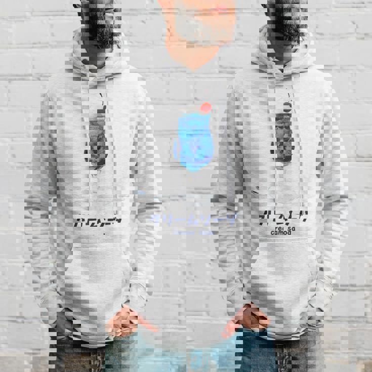 クリーム ソーダ ドリンク カタカナ 和 デザート 昭和 レトロ かわいい パーカー 彼への贈り物