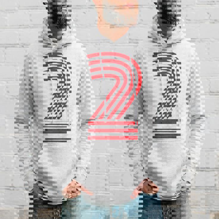 クールなレトロなレタリングジャージ、背番号2 Two Dos パーカー 彼への贈り物