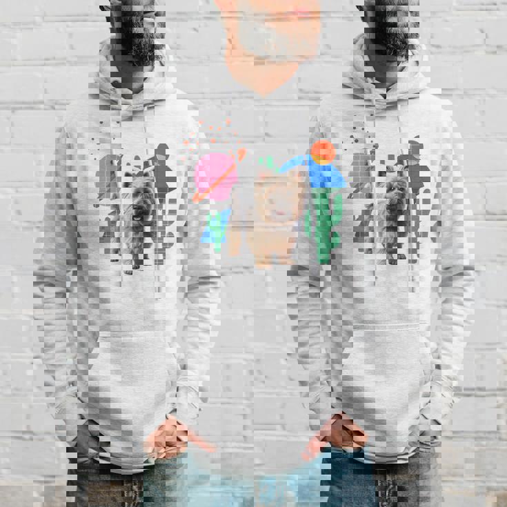 ケアンテリア デザートデザイン犬 長袖tシャツ パーカー 彼への贈り物