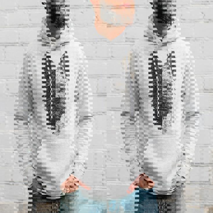 ケアンテリア 犬 モチーフ ペット 作品 ケアンテリア パーカー 彼への贈り物