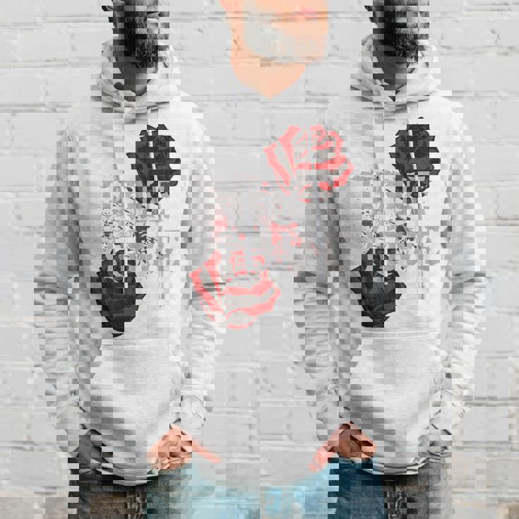 ゴシック ローズ パンク ラブ バレンタイン 学生 ロックミュージック ギグ 長袖tシャツ パーカー 彼への贈り物