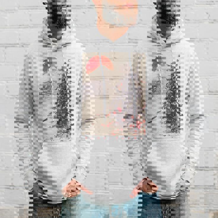 サムライ 猫戦士 浮世 墨絵 猫 サムライ 長袖tシャツ パーカー 彼への贈り物