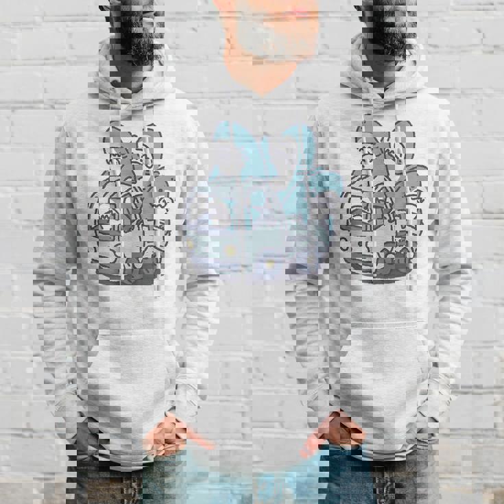 サメがたくさんトラックに パーカー 彼への贈り物