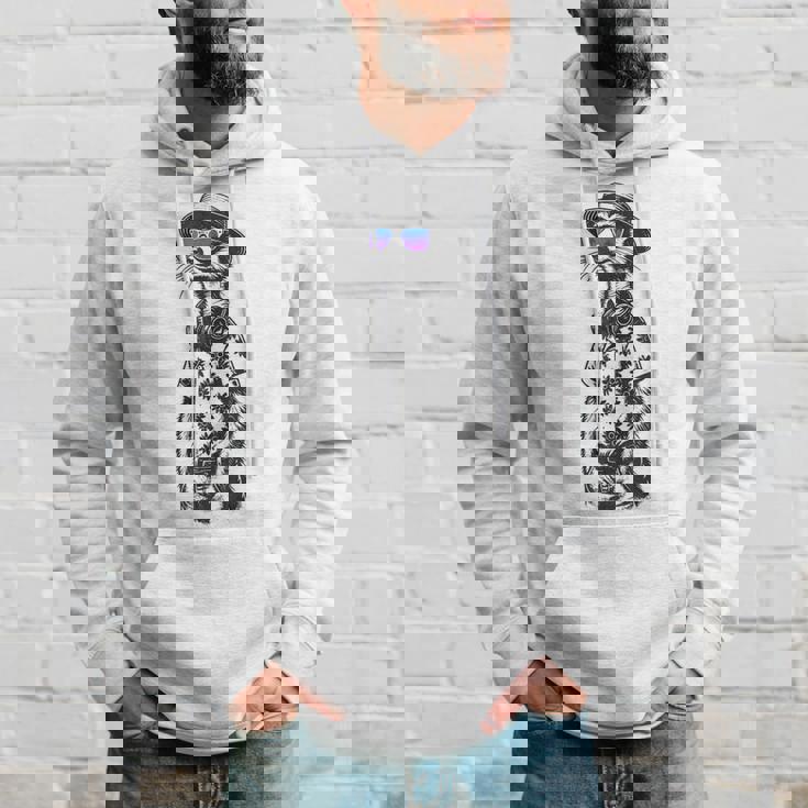 サングラスとヘッドフォンをしたミーアキャット パーカー 彼への贈り物