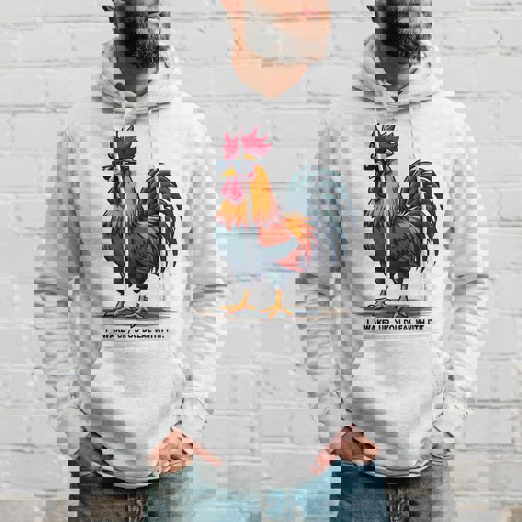 サングラスをかけた姿勢のクールな雄鶏。 パーカー 彼への贈り物