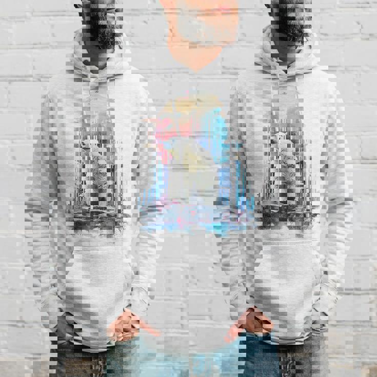 シロクマ 動物 カラフル 動物園 アート 描画 シロクマ パーカー 彼への贈り物