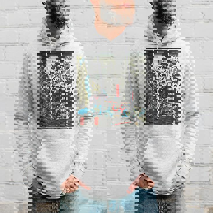 スケルトン 妖怪 歌川 国芳 日本美術 ハロウィン 相馬の古内裏 善知安方忠義伝 バックプリント パーカー 彼への贈り物