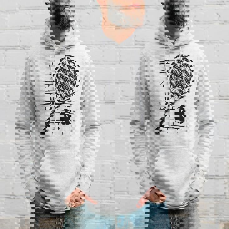 テニスラケット ボール シルエット 面白い スポーツ選手 コーチファン パーカー 彼への贈り物