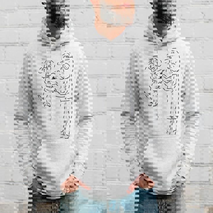 デコピンと大谷さん 手を繋ぐ パーカー 彼への贈り物