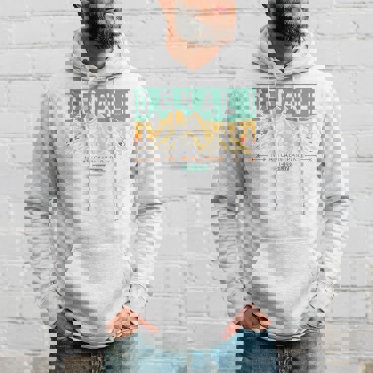 デナリ国立公園 山 自然 レトロ 夕日 ヴィンテージ パーカー 彼への贈り物