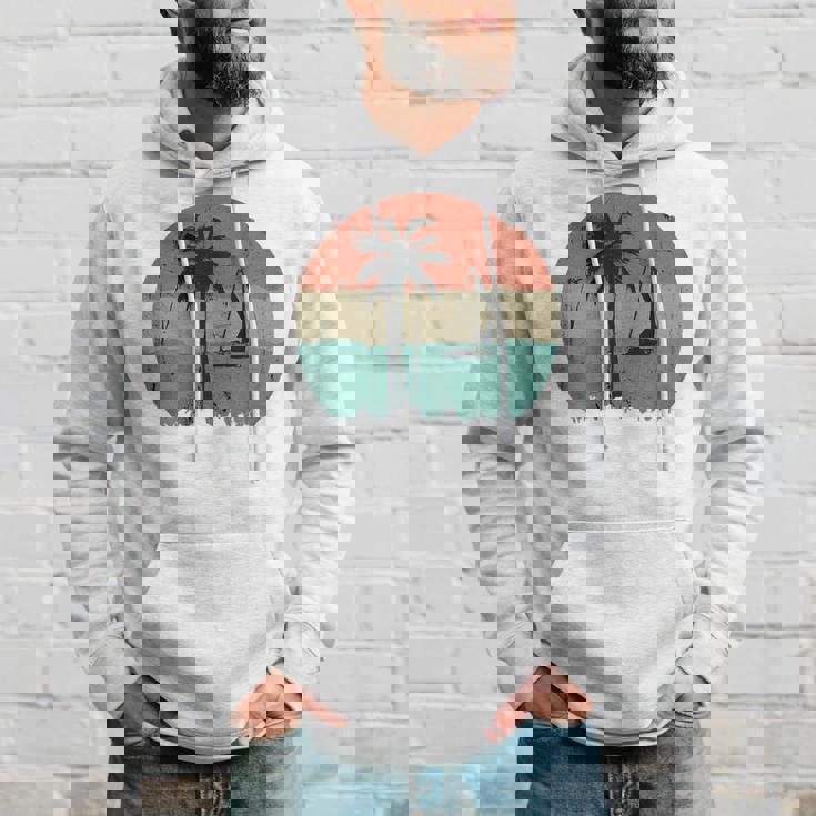 トロピカル ビーチ ヤシの木 ヴィンテージ レトロ 70年代 80年代 航海 パーカー 彼への贈り物