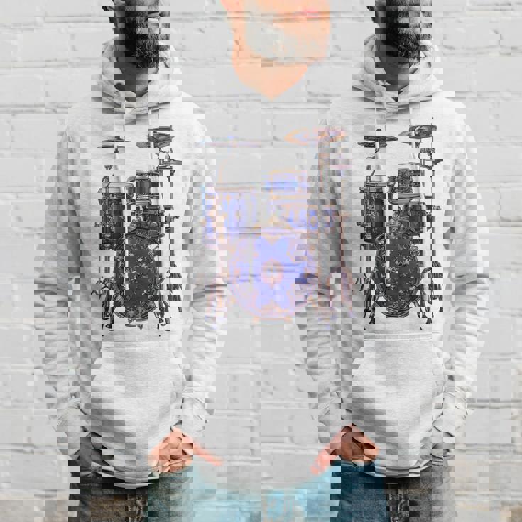 ドラム ドラマー ドラミング ドラム 長袖tシャツ パーカー 彼への贈り物