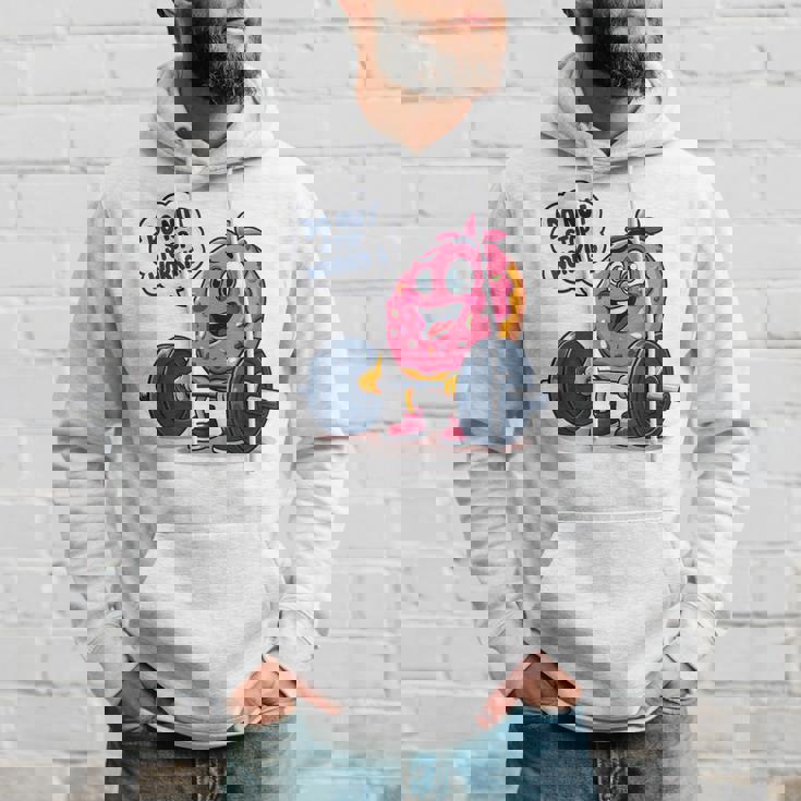 ドーナツストップワーキング ドーナツ ジム ワークアウト ウェイトリフティング 面白い パーカー 彼への贈り物