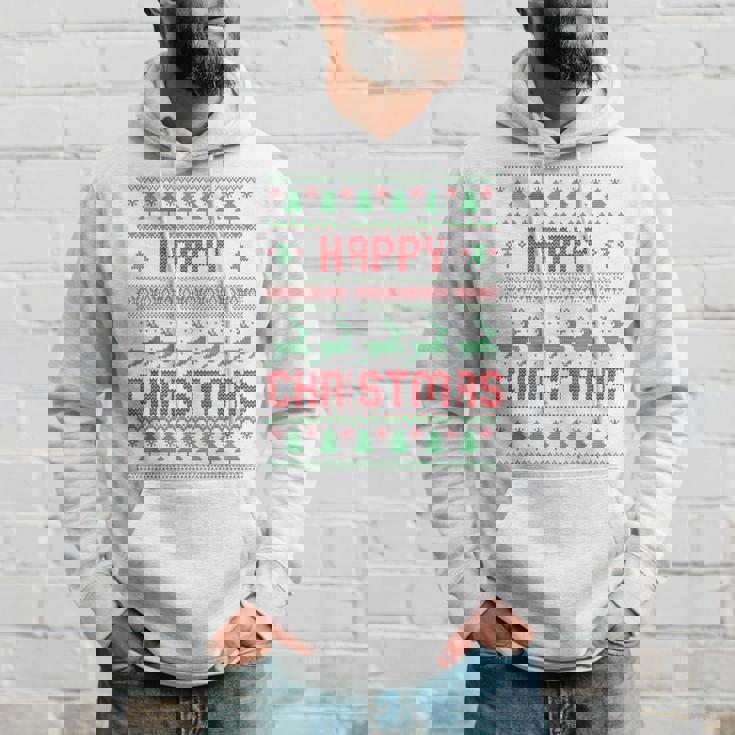 ハッピークリスマス、アグリークリスマス パーカー 彼への贈り物