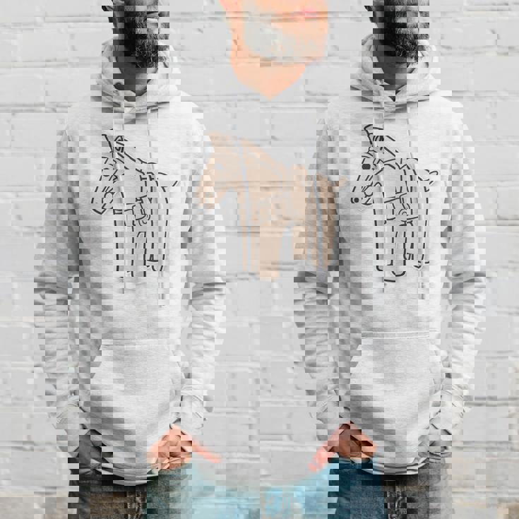 ハニワの馬 埴輪【ゆるフレンズ】歴史土器 シンプル かわいい イラスト 長袖tシャツ パーカー 彼への贈り物