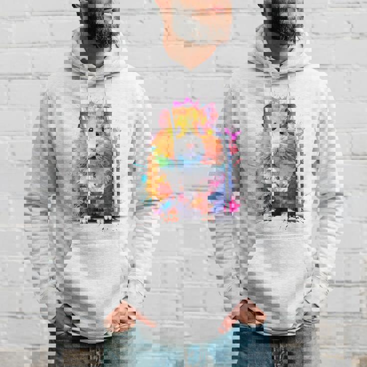 ハムスター 動物 カラフル モチーフ 抽象 アート 絵画 ハムスター パーカー 彼への贈り物