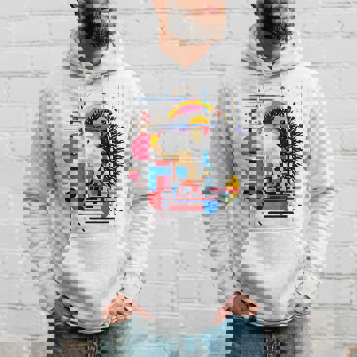 ハリネズミ アート 幾何学 動物 抽象 グラフィック ハリネズミ パーカー 彼への贈り物