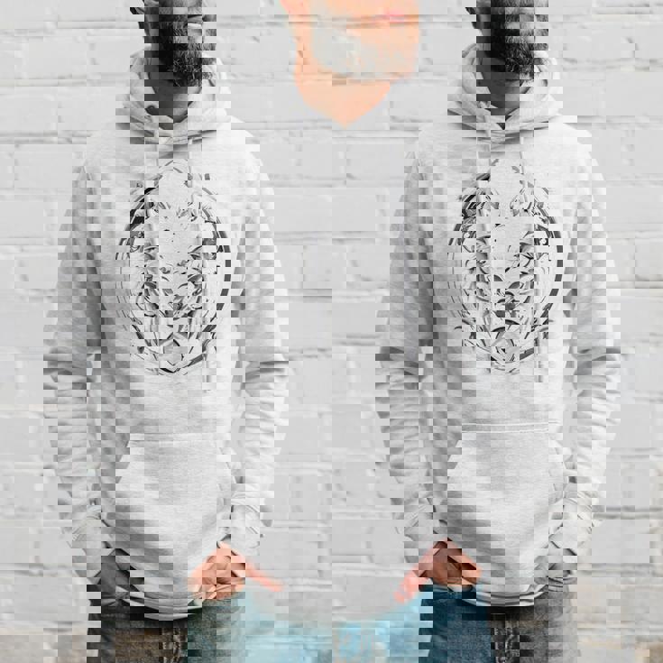 ハロウィンコスチューム ホワイトウルフ ギリシャ神話 バックプリント パーカー 彼への贈り物