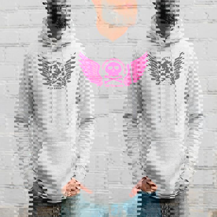 バイク おもしろ ドクロ 可愛い ハート オートバイ 羽ばたく翼 バックプリント 天使 パーカー 彼への贈り物