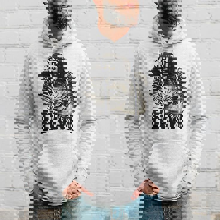 バス釣り クールなグラフィックデザイン 男性 漁師 パーカー 彼への贈り物