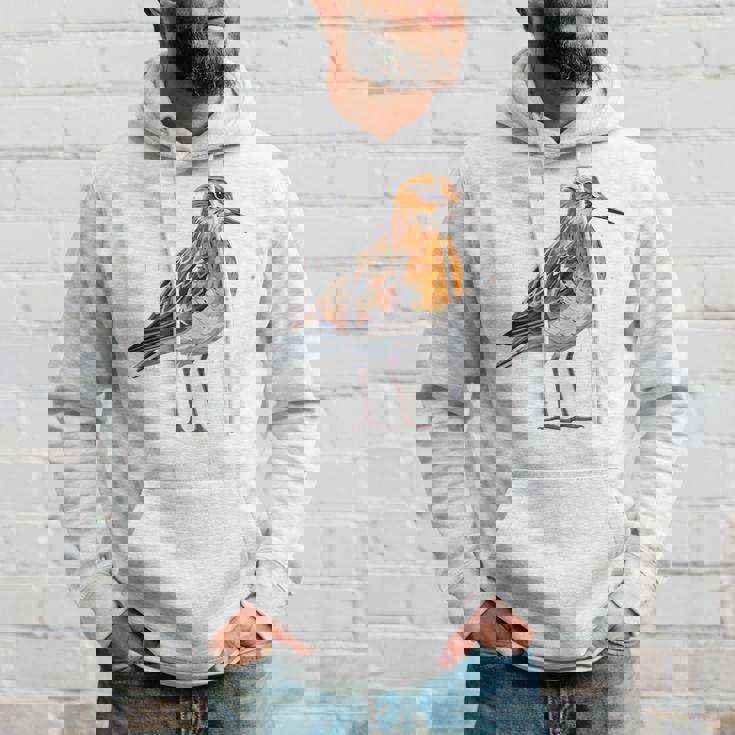 バフブレストのサンドパイパー幾何学模様のパッテンアート、かわいい鳥好き。 パーカー 彼への贈り物